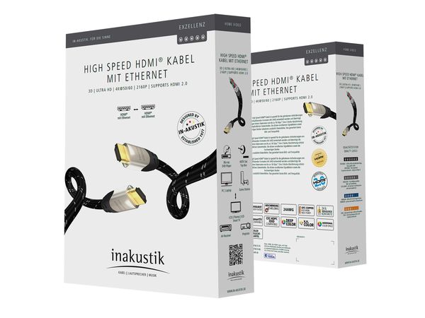 In-akustik Excellence HDMI-HDMI, Ultra HD met Ethernet