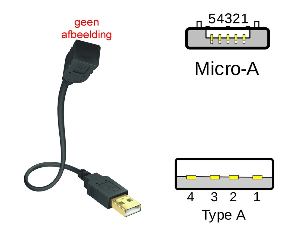 In-akustik Premium USB A &lt;&gt; USB Micro A (v2.0) Datakabel
