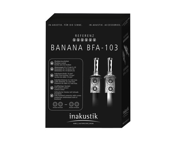 In-akustik Reference 4mm BFA 103 schroef - 10mm² (4 stuks)  bananenplug