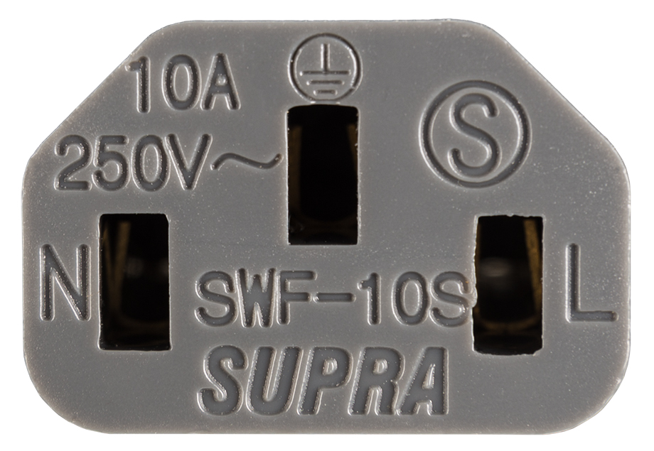 Supra LoRad 2.5 CS-EU (16A) met 90° haakse stekker afgeschermde stroomkabel