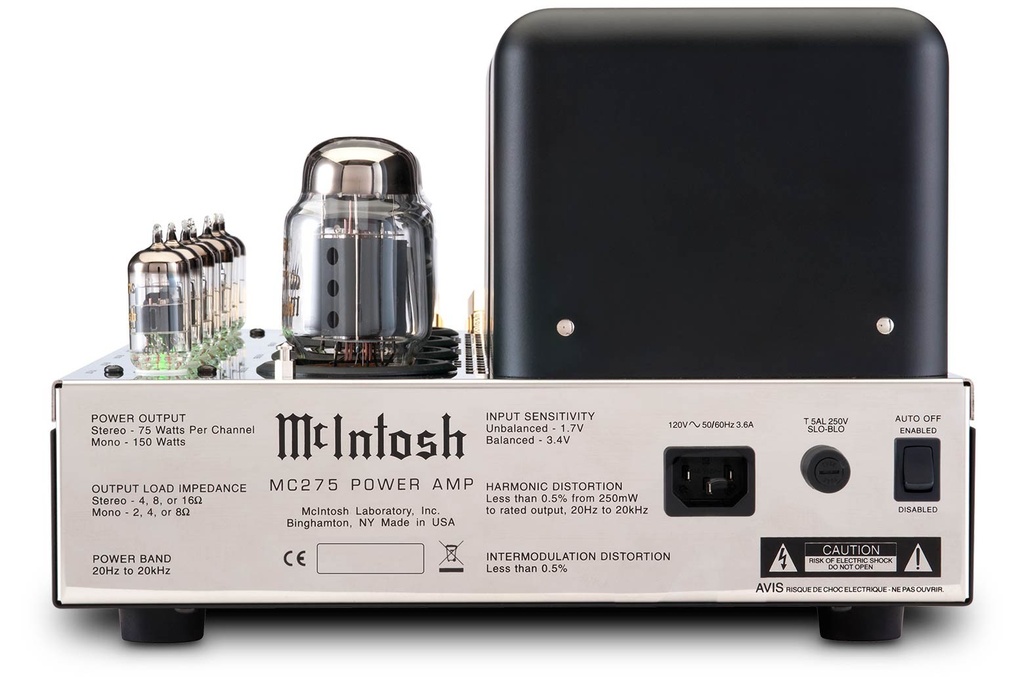 McIntosh MC275 mk V 2 x 75 Watt Buizen Eindversterker