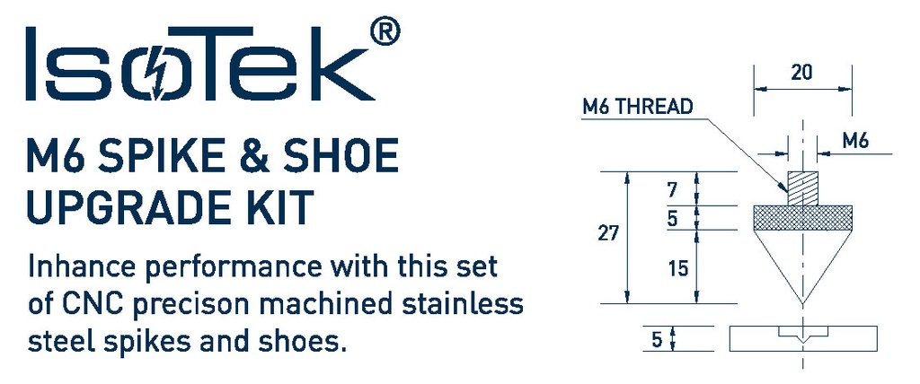 IsoTek M6 Spike &amp; Shoe Upgrade Kit