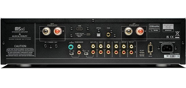 Musical Fidelity M5xi Geïntegreerde versterker achterzijde