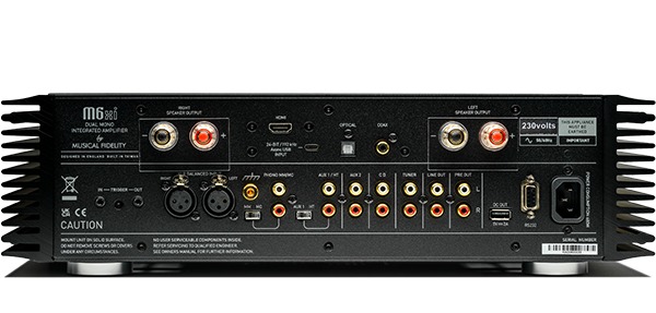 Musical Fidelity M6xi Geïntegreerde versterker achterzijde