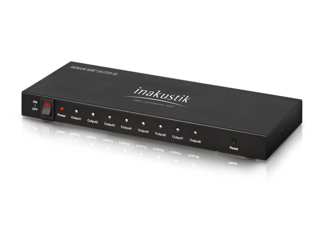 In-akustik Premium HDMI splitter 1<8 – UHD 10.2 Gbps