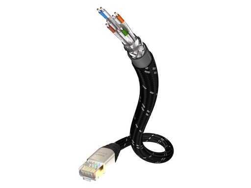 In-akustik Excellence CAT6 kabel verzilverd 2xRJ45 -  SF/FTP AWG24