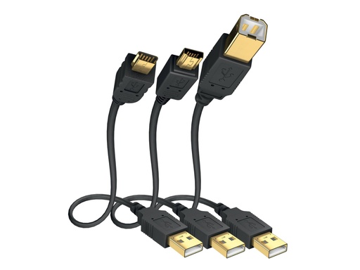 In-akustik Premium USB A <> USB Micro A (v2.0) Datakabel