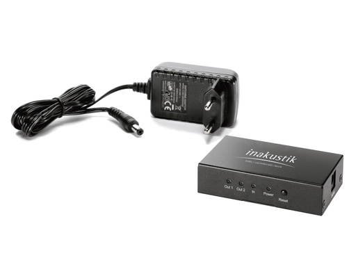 In-akustik Premium HDMI splitter 1<2 – UHD 18.2 Gbps