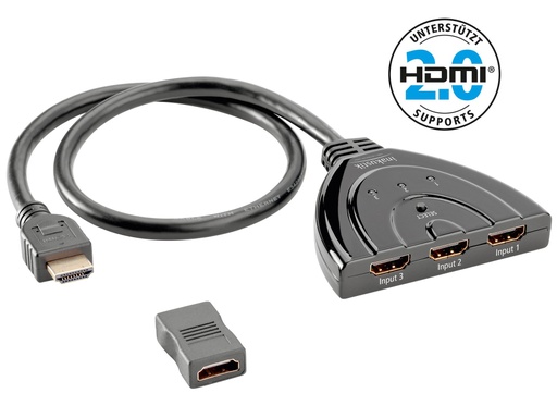 In-akustik Star HDMI switch 3>1 – UHD 18.2 Gbps/HDR/Auto-switch